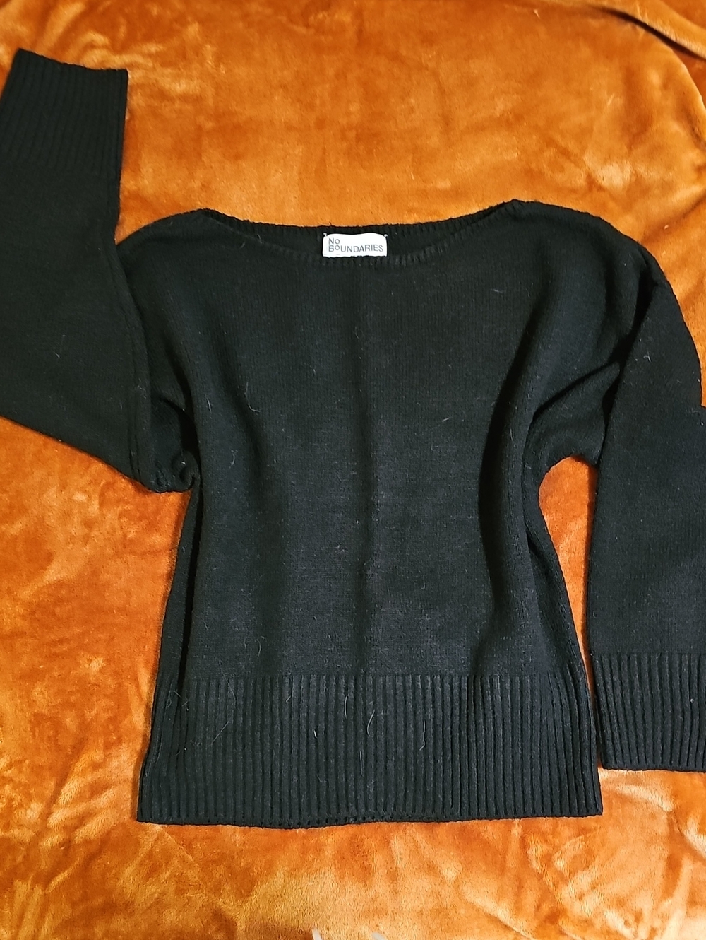 No Boundaries Black Off-the-Shoulder Sweater